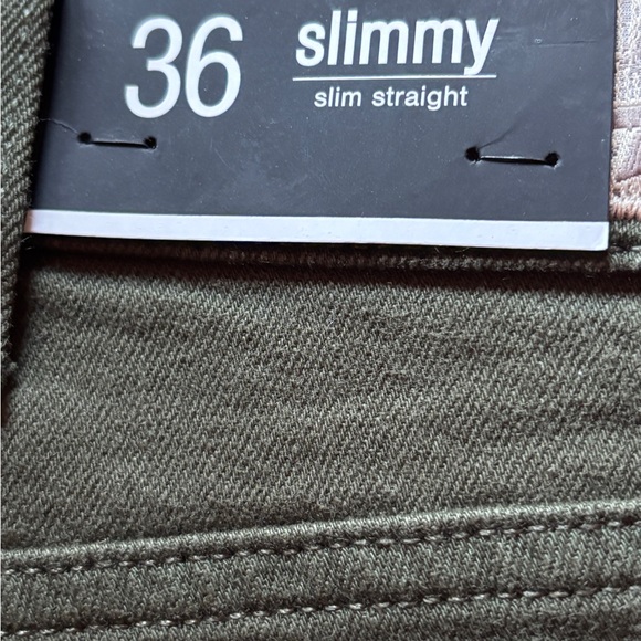 7 For All Mankind Slim Straight Olive Jeans Men's Casual Wear Size 36 NWT - Picture 3 of 7